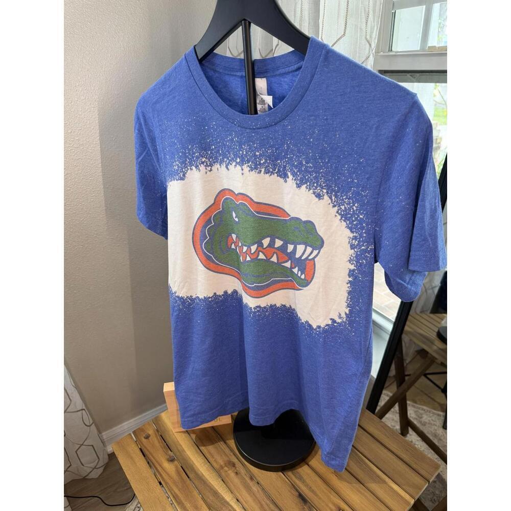 Florida Gators Shirt Blue College Football Gator Head Graphic Womens M Casual - Picture 2 of 7
